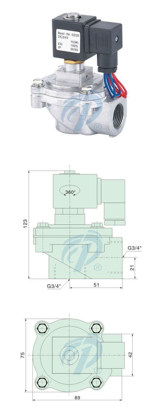 直角式集塵機脈沖閥尺寸規(guī)格