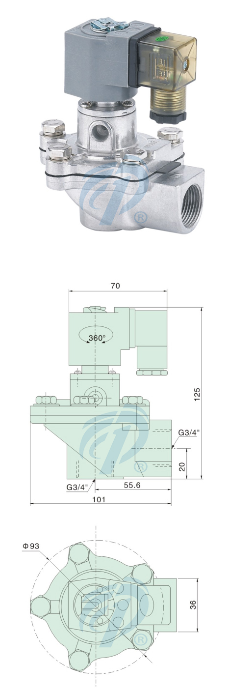 鋁合金直角式除塵脈沖閥尺寸規(guī)格