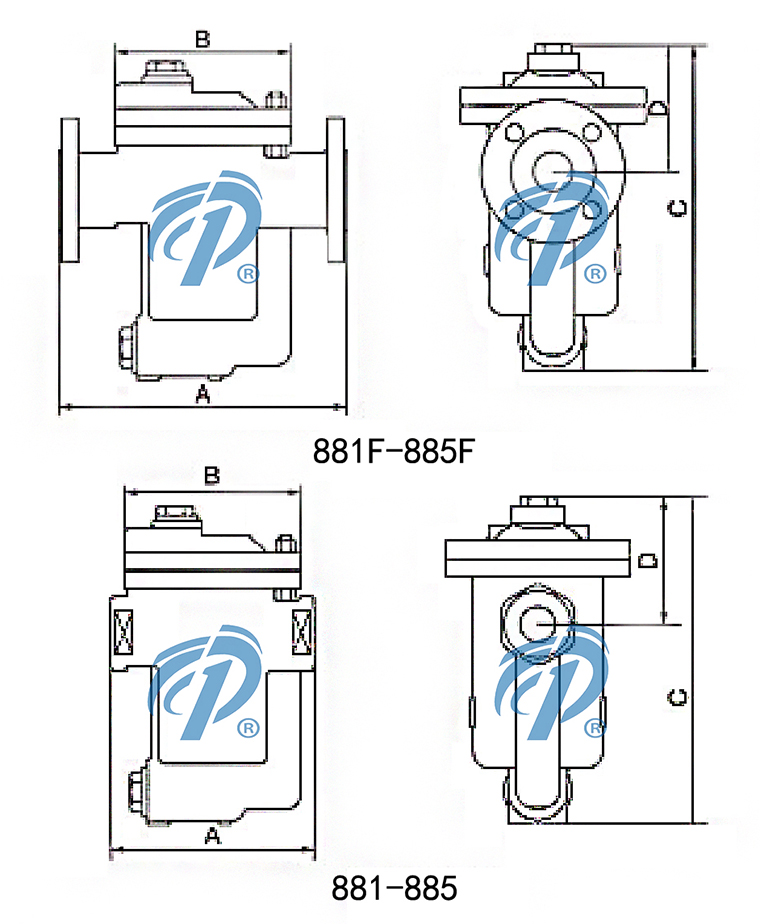 881-885內(nèi)螺紋倒置桶式蒸汽疏水閥結(jié)構(gòu)圖 881-885內(nèi)螺紋倒置桶式蒸汽疏水閥結(jié)構(gòu)圖