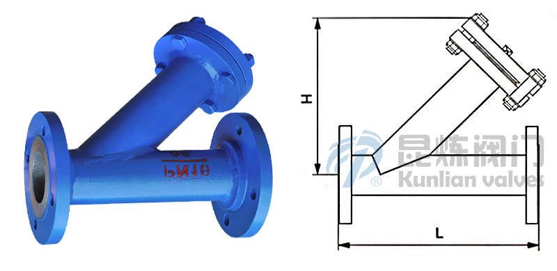 GL41H-16C焊制Y型過濾器結(jié)構(gòu)圖- 上海昆煉閥門制造有限公司 GL41H-16C焊制Y型過濾器結(jié)構(gòu)圖- 上海昆煉閥門制造有限公司