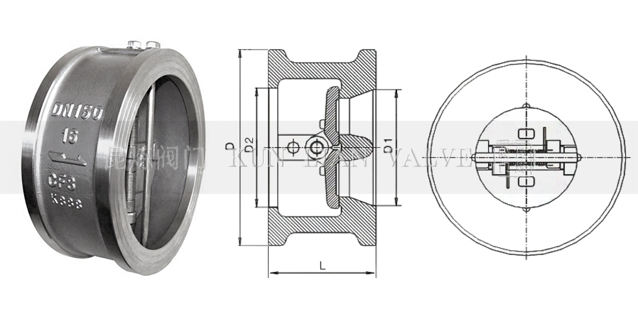 H76W-16P對(duì)夾雙瓣止回閥結(jié)構(gòu)圖- 上海昆煉閥門制造有限公司 H76W-16P對(duì)夾雙瓣止回閥結(jié)構(gòu)圖- 上海昆煉閥門制造有限公司